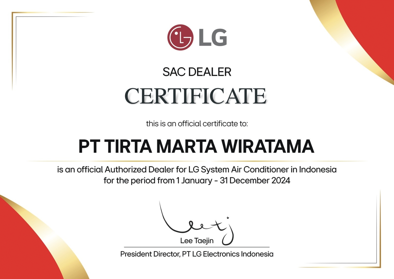 About Us distributor ac lg